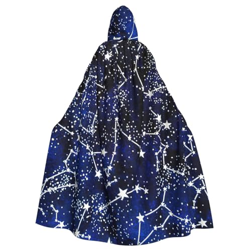 Yiyilong Uni Glow in The Dark Print Halloween Christmas Cosplay Hooded Adult Party Decoration Hooded Cape von Yiyilong