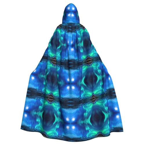 Yiyilong Uni Northern Lights Print Halloween Christmas Cosplay Hooded Adult Party Decoration Hooded Cape von Yiyilong