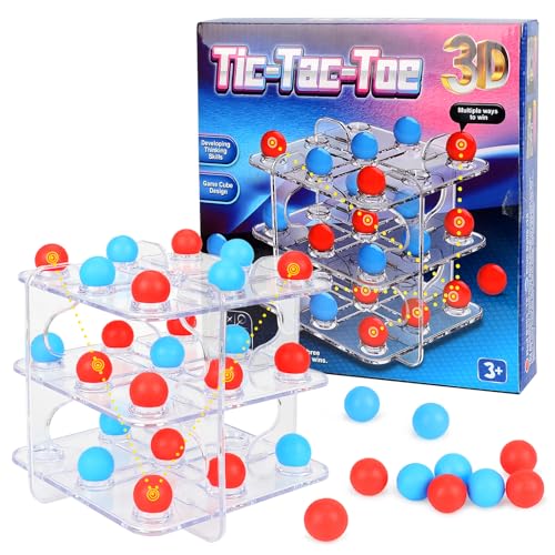 3D Tic Tac Toe Spiel, Spieler Brettspiele, Big Eat Small Game Eltern Kind Interaktion Kinder Spiele, Klassisches Familien Brettspiel, Interaktives Tischspiele für die Frühe Bildung (D) von Yizemay