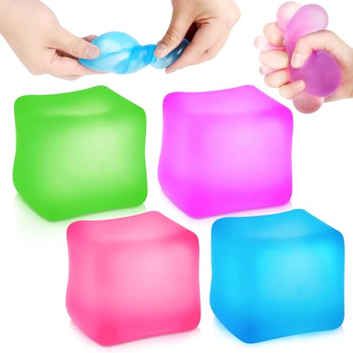 4 Stück Squishy Stressbälle Antistressball, Stressbälle Doh Fidget Cube, Regenbogen Squeeze Bälle Quetschball für Erwachsene ADHS, Angst, OCD Angst abbauen und Beruhigung 4 Stück Squishy Stressbälle Antistressball, Stressbälle Doh Fidget Cube, Regenbogen Squeeze Bälle Quetschball für Erwachsene ADHS, Angst, OCD Angst abbauen und Beruhigung von Yizemay