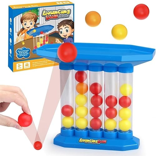 Yizemay Bounce Off Game Jumping Ball, Tapple Hüpfball Tischspiel, 4 Gewinnt Bouncing Ball Abprallen Party-Spiel, Tabletop Ping Pong Spielballspiel, Familie Freunde Party Spiele für Kinder Erwachsene von Yizemay