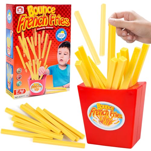 Yizemay Brettspiel Bounce Pommes Frites Spaßset, Pommes-Frites-Spiel, Kinder Party Montessori Spielzeug Geschenke für Jungen Mädchen ab 2 3 4 5 6 7 8 Jahren (A) von Yizemay