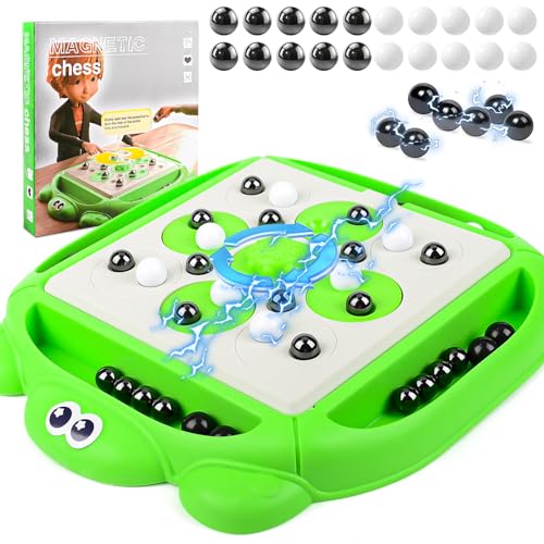 Yizemay Magnetisches Schachspiel, Magnetspiel Magnet Spiel, Magnetspiel 20 Magnetsteine, Reisen Magnet Spiel Chess Game, Brettspiel für Familientreffen Party Kinder Schachspiel von Yizemay