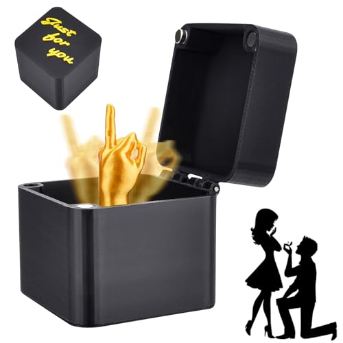 Mittelfinger Überraschungsbox, Mittelfinger Geschenke Box, Mittelfinger Prank Geschenk für Erwachsene Büro und Wohnkultur Fun Prank Gift Surprise Box von Yizemay