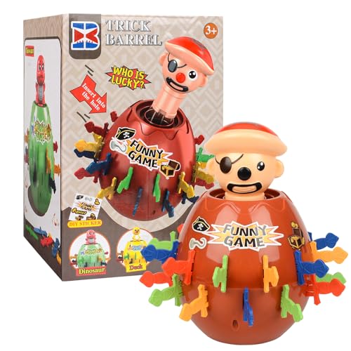 Pop Up Kinder Brettspiel, Aktionsspiel für Familie, Piratenspiel Pirat Spielzeug Geschenke für Jungen Mädchen Kinder ab 1 2 3 4 5 6 Jahren (A) von Yizemay