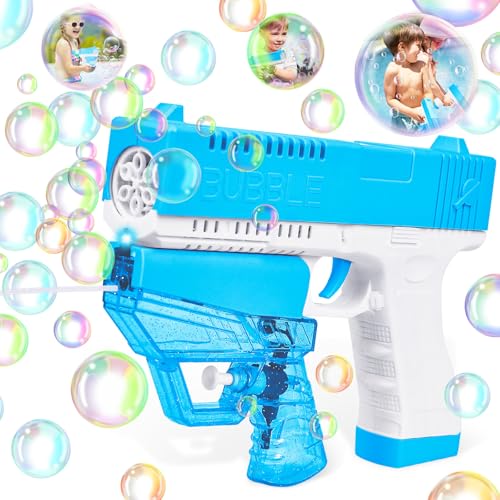 Seifenblasenmaschine Seifenblasenpistole Kinder, Seifenblasen Pistole Hochzeit, Bubble Gun Blasenspielzeug Geschenk für Kinder/Geburtstag/Party von Yizemay