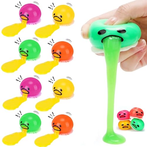 Squishy Stressball, Vomiting Egg Toy, Stressabbau Quetschball, Puking Ball Slime Toys, Spielzeug zum Stressabbau für Kinder und Erwachsene (A) von Yizemay