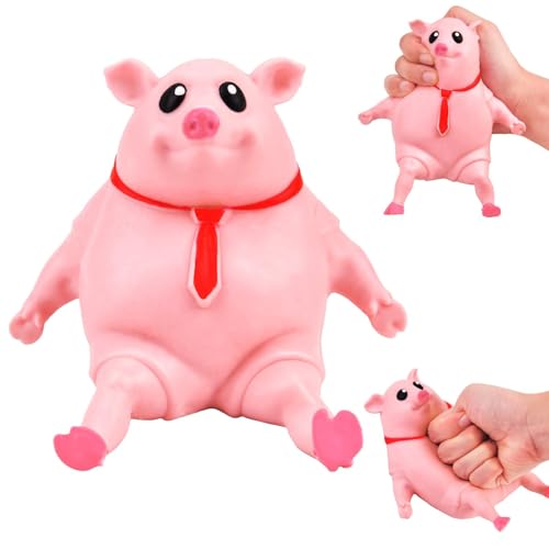 Pig Stress Schwein Quetsch Spielzeug, 3.54IN Anti Stress Schwein, Dekompressions Piggy Fidget Toys, Pig Antistressball für Erwachsene und Kinder von Yizemay