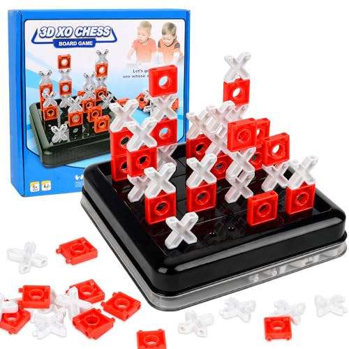 Yizemay 3D Tic Tac Toe Spiel, 2 Spieler Brettspiele, Big Eat Small Game Eltern Kind Interaktion Kinder Spiele, Klassisches Familien Brettspiel, Interaktives Tischspiele für die Frühe Bildung (A) von Yizemay