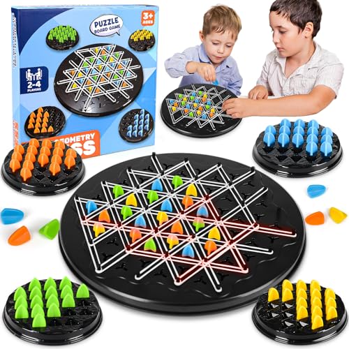 Triggle Spiel mit Gummibänder, Triggle Brain Schachspiel Games, Triggle-Gummiband-Spiel Brettspiele Dreieck, Triggle Spiel Kettendreieck Schachspiel, Triggle Spiel Schach von Yizemay