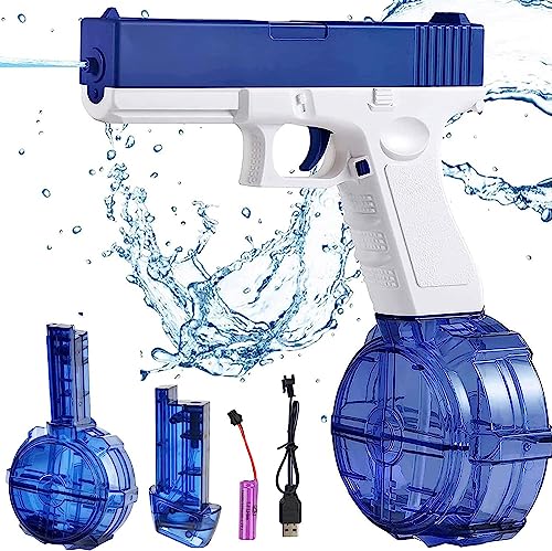 Wasserpistole Elektrisch, Elektrische Wasserpistole Kinder, Wasserpistole Wasserspritzpistole Erwachsene, Super Wasserpistole Soaker Große Reichweite Water Gun Geschenke von Yizemay