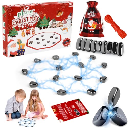 Weihnachtliches Magnetisches Schachspiel Steine, Magnet Schachspiel, Magnetic Chess Game, Magnetsteine Spiel, Magnetschach Spiele Magnetspiel für Erwachsene Kinder (C) von Yizemay