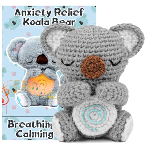 Yizemay Beruhigender Koalabär, Schlummer Koala Kuscheltier, Angstlösender Koala, Schlummer Koala Kuscheltier Mit Atembewegung Und Musik, Beruhigender Koala Kinder Einschlafhilfe Baby (F) von Yizemay