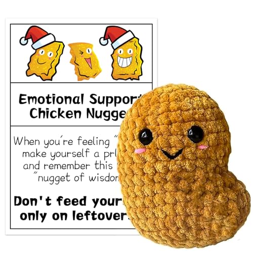 Yizemay Emotional Support Chicken Nugget, Pocket Hug Positive Chicken Nugget Geschenk, Weird Good Luck Cute Romantic Funny Geschenke für Frauen, Kinder, Erwachsene, Ostern, Weihnachten(B) von Yizemay