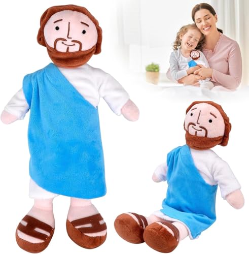 Yizemay My Friend Jesus Plush, 32cm Niedliches Jesus Plüschpuppe, Cartoon Jesus Plüsch-Puppe, Christus Religiöser Retter Jesus Kuscheltier für Partyzubehör, Ostern, Katholische Weihnachts (A) von Yizemay