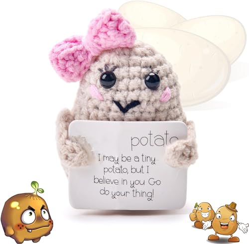 Yizemay Glücksbringer Positive Kartoffel, Positive Pickle Potato Geschenke für Männer, Pocket Hug Geburtstagsgeschenk für Frauen Beste Freundin Kuscheltier Geschenke von Yizemay