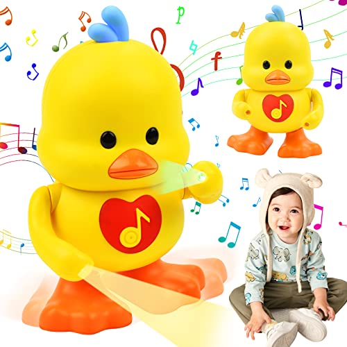 Yizemay Tanzende Ente Babyspielzeug, Baby Musikspielzeug Tanzende gelbe Ente Musikalisches Babyspielzeug Gelbe Ente Tanzende Singender Krabbel Musikspielzeug Geschenk von Yizemay