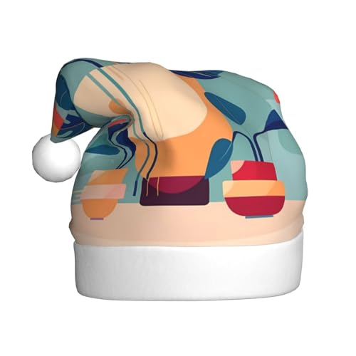 Blau-orangefarbene Bambus-Weihnachtsmütze für Erwachsene. Festliche Weihnachtsmütze mit Bommel, Unisex, Urlaubsmütze für Weihnachtsfeiern. Blau-orangefarbene Bambus-Weihnachtsmütze für Erwachsene. Festliche Weihnachtsmütze mit Bommel, Unisex, Urlaubsmütze für Weihnachtsfeiern. von Yizhiyz