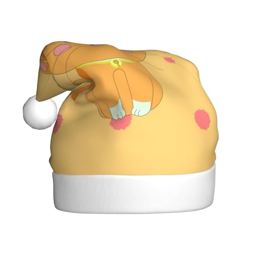 Niedliche Cartoon-Kätzchen-Weihnachtsmütze für Erwachsene. Festliche Weihnachtsmütze mit Bommel, Unisex-Kappe für Weihnachtsfeiern. Niedliche Cartoon-Kätzchen-Weihnachtsmütze für Erwachsene. Festliche Weihnachtsmütze mit Bommel, Unisex-Kappe für Weihnachtsfeiern. von Yizhiyz