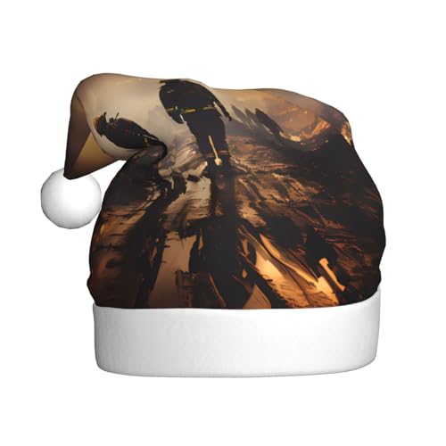 Weihnachtsmütze für Erwachsene, Motiv: Feuerwehrleute gegen Feuer. Festliche Weihnachtsmütze mit Bommel, Unisex-Kappe für Weihnachtsfeiern. Weihnachtsmütze für Erwachsene, Motiv: Feuerwehrleute gegen Feuer. Festliche Weihnachtsmütze mit Bommel, Unisex-Kappe für Weihnachtsfeiern. von Yizhiyz