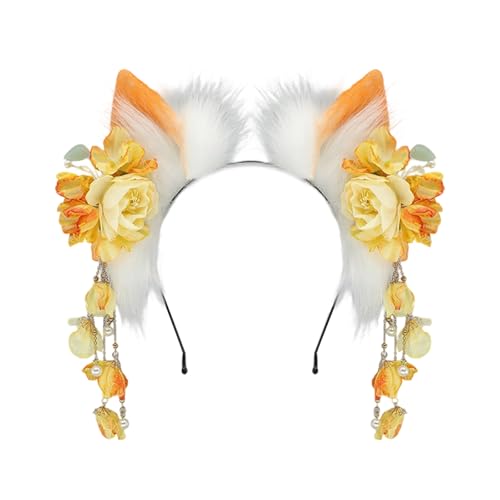 Yjcnelcr Elastisches Tierohr-Haar-Accessoire für Anime-Kleid, Styling, weiches Plüsch-Design, kulturelles Festival, Outfit-Verbesserung, Anime-Kostüm-Zubehör mit Katzenohren Yjcnelcr Elastisches Tierohr-Haar-Accessoire für Anime-Kleid, Styling, weiches Plüsch-Design, kulturelles Festival, Outfit-Verbesserung, Anime-Kostüm-Zubehör mit Katzenohren von Yjcnelcr