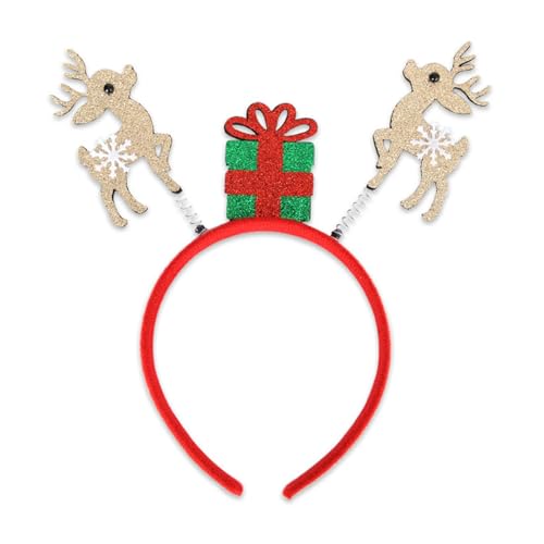 Yjcnelcr Geweih Hut Schleife Stirnband Weihnachten Kopfbedeckung Weihnachten Party Foto Requisiten Bowknot Party Kopfbedeckung Cosplay Zubehör von Yjcnelcr