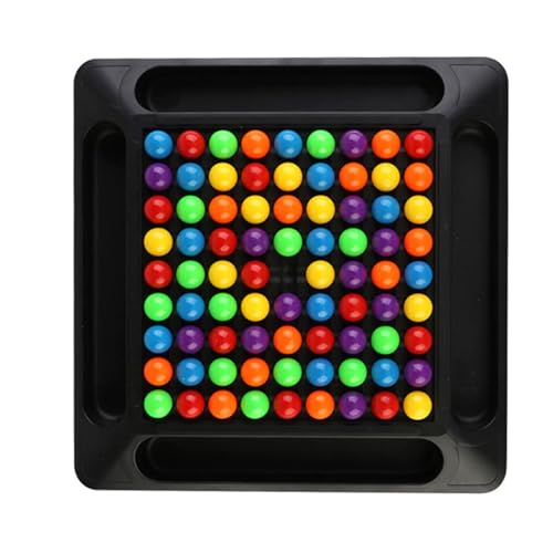 Rainbow Ball Elimination Game - 48/80/120/241/288 Perlen D-ual Duel Intellektuelles Schachbrett | Regenbogen-Puzzle-Schachspiel | Regenbogenperlen-Schachbrettspiel | Strategie-Brettspiele Schachbrett von Ylnailky