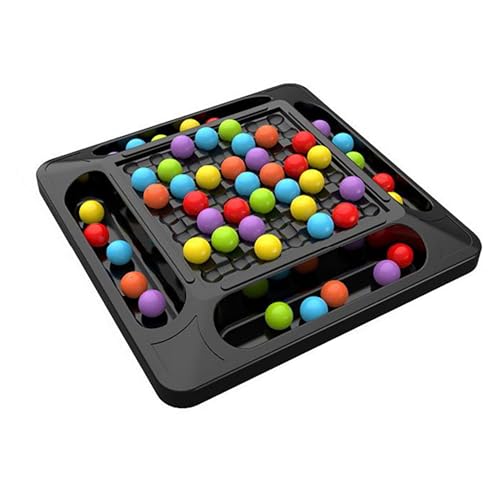 Rainbow Ball Elimination Game - 48/80/120/241/288 Perlen Doppelduell Intellektuelles Schachbrett | Regenbogen Puzzle Schachspiel | Regenbogenperlen-Schachbrettspiel | Strategie Brettspiele Schachbrett von Ylnailky