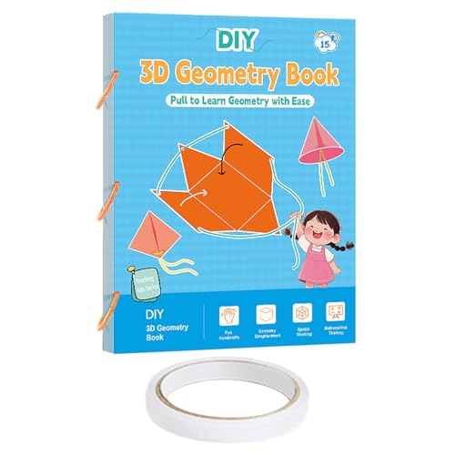 Ylnailky 3D Geometrie Mathematik Lernbuch,Ziehband 3D-Geometrie-Lernbuch | Interaktives Lernspiel Für Schüler Jugendliche Homeschool Einsteiger Vorschulkinder Reise Gruppenarbeit Ylnailky 3D Geometrie Mathematik Lernbuch,Ziehband 3D-Geometrie-Lernbuch | Interaktives Lernspiel Für Schüler Jugendliche Homeschool Einsteiger Vorschulkinder Reise Gruppenarbeit von Ylnailky