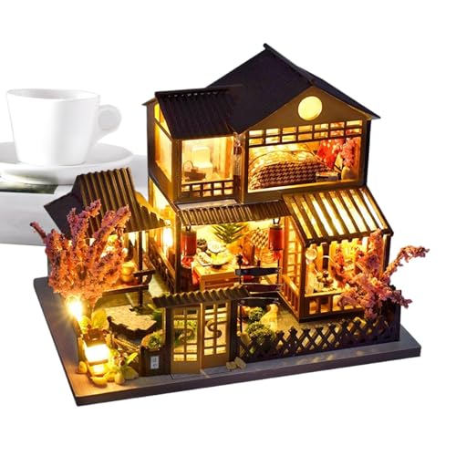 Ylnailky 3D Holzpuzzle - Haus Modell Aus Holz - Realistisches Villa Baumodell Mit LED-Beleuchtung Für Nacht Bibliothek Weihnachten Erwachsene Ylnailky 3D Holzpuzzle - Haus Modell Aus Holz - Realistisches Villa Baumodell Mit LED-Beleuchtung Für Nacht Bibliothek Weihnachten Erwachsene von Ylnailky