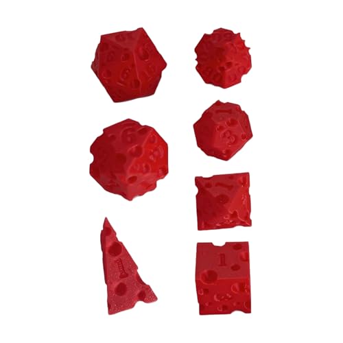 Ylnailky Brettspiel Würfel Deko | Käse Form Spielwürfel | 7 Stücke 3D-Bedruckt Nummeriert Deko für Anfänger Freunde Familie Erwachsene Kollegen Ylnailky Brettspiel Würfel Deko | Käse Form Spielwürfel | 7 Stücke 3D-Bedruckt Nummeriert Deko für Anfänger Freunde Familie Erwachsene Kollegen von Ylnailky