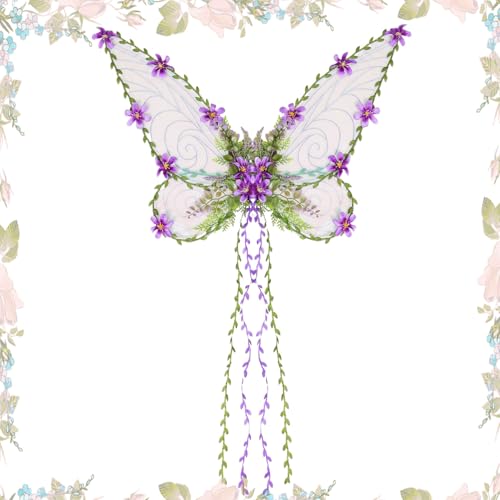 Ylnailky Feenflügel Für Mädchen | Elfenkostüm Mit Ranken - Festivaldekorationen für Cosplay Makeup Bühnenauftritt Pride Party Garten und Weihnachten Ylnailky Feenflügel Für Mädchen | Elfenkostüm Mit Ranken - Festivaldekorationen für Cosplay Makeup Bühnenauftritt Pride Party Garten und Weihnachten von Ylnailky