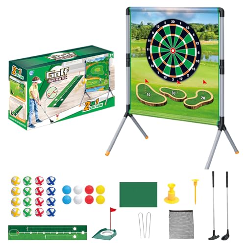 Ylnailky Sticky Golfspiel - Golf Abschlagmatte Mit Wurfspiel Für Groß Und Klein | Golfzubehör Mit Bällen Tees Puttmatte Übungsset Für Abschlagtraining Erwachsene Kinder Drinnen Draußen Garten Ylnailky Sticky Golfspiel - Golf Abschlagmatte Mit Wurfspiel Für Groß Und Klein | Golfzubehör Mit Bällen Tees Puttmatte Übungsset Für Abschlagtraining Erwachsene Kinder Drinnen Draußen Garten von Ylnailky