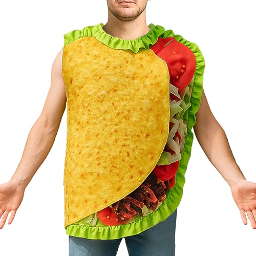 Ylnailky Taco Kostüm,Halloween Verkleidung Taco Kostüm Outfit | Lustige Outfits Für Frauen Jugendliche Erwachsene Kleider Mardi Gras Events Fotoshooting Geburtstag Karneval Ylnailky Taco Kostüm,Halloween Verkleidung Taco Kostüm Outfit | Lustige Outfits Für Frauen Jugendliche Erwachsene Kleider Mardi Gras Events Fotoshooting Geburtstag Karneval von Ylnailky