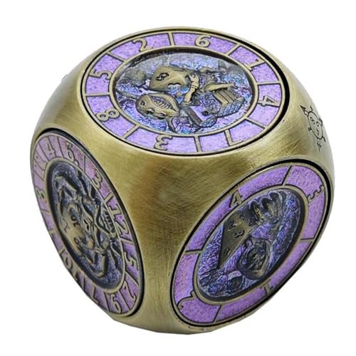 7-in-1 Fidget Spinner Würfel für DND, abgerundetes kubisches Metallwürfel-Set mit 3D-Relief, für Dungeons and Dragons, Geschenke mit Box, polyedrische Rollenspiel-Würfel, Fantasy-D&D-Tisch-RPG, Bronze 7-in-1 Fidget Spinner Würfel für DND, abgerundetes kubisches Metallwürfel-Set mit 3D-Relief, für Dungeons and Dragons, Geschenke mit Box, polyedrische Rollenspiel-Würfel, Fantasy-D&D-Tisch-RPG, Bronze von YlobdolY
