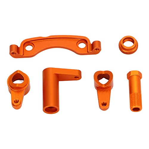 Ylwxzenith Festigkeits-RC-Lenkungssatz – Aluminiumlegierung für Offroad-Leistung – ideal für ZD Racing 1/10 RC-Autos (Orange) von Ylwxzenith