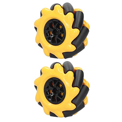 Ylwxzenith Mecanum Wheel Omnidirektionales intelligentes Roboterautozubehör DIY-Spielzeugkomponenten, 60 mm Durchmesser, kompatibel mit Bausteinen, Realisierung mehrerer Bewegungsmodi, (1 Pair) von Ylwxzenith