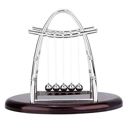 Ymiko Newton Deko, Newton Pendulum, Newton Pendel Hochwertig, Newton Cradle Balance Balls, Newton Wiege, Science Puzzle Lernwerkzeuge, Stressabbau Spielzeug Ornament Home Office Desktop-Dekor(M) von Haofy