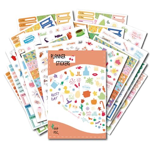 Ynkkvre 18 Blatt Aufkleber Jahreszeiten, 660 Sticker, DIY Sticker Blumen Frühling Sommer Herbst Winter Deko Zubehör, Aufkleber-Set Jahreszeiten für Kinder Erwachsene Basteln Geschenke von Ynkkvre