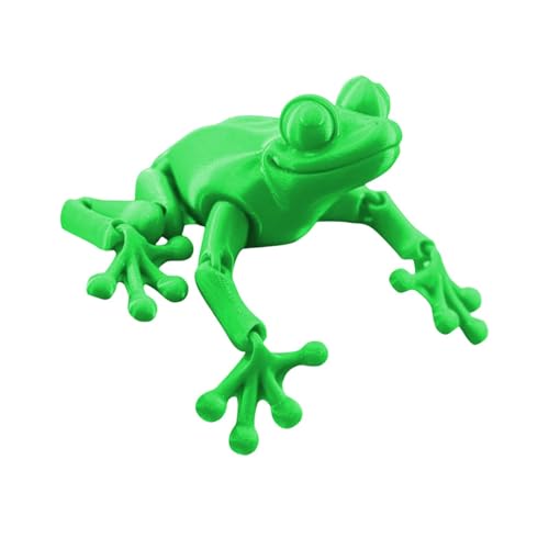 3D-gedruckte Tiere, 3D-gedruckte Spielzeuge - Froschspielzeug mit beweglichen Gelenken | Drehbares Zappelspielzeug für Erwachsene, Zappelfrosch 3D-gedruckt, bewegliches Spielzeug von Ynnhik