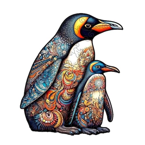 Pinguin-Puzzlespiel – Anspruchsvolles Holzpuzzle, umwerfendes Puzzlespiel | Frühpädagogische Aktivitäten, Lernspielzeug, kreatives Puzzle für Erwachsene, Kinder, Familie, Reisen, Schule von Ynnhik