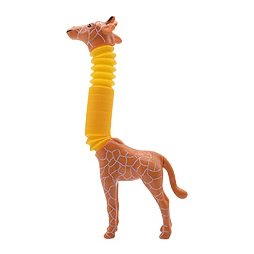 Pop-Röhren sensorisch | Kleinkindspielzeug Pop Tube Spielzeug | Giraffe Stressabbau Spielzeug für Kinder Kleinkinder Fun Pop Tubes, Feinmotorik Party Favors Spielzeug für Kinder von Ynnhik