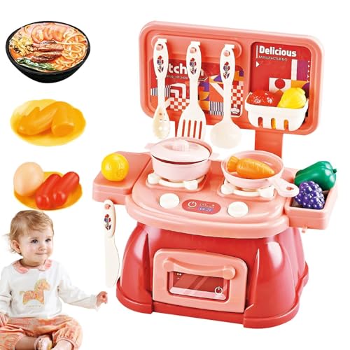 Pretend Food Kitchen Toys, Küchenspielset - -Outdoor-Spielset für Kinder,Tragbares interaktives Spielzeugküchengeschirr für Mädchen im Alter von 3–8 Jahren von Ynnhik