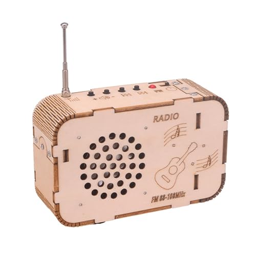 -Radio-Bausatz, FM-Radio-Montagesatz - Elektronisches Lernset für UKW-Radio aus Holz,Elektronisches FM-Radio-Lernset aus Holz, Radio--Kit zum Lernen von Schweißübungen von Ynnhik