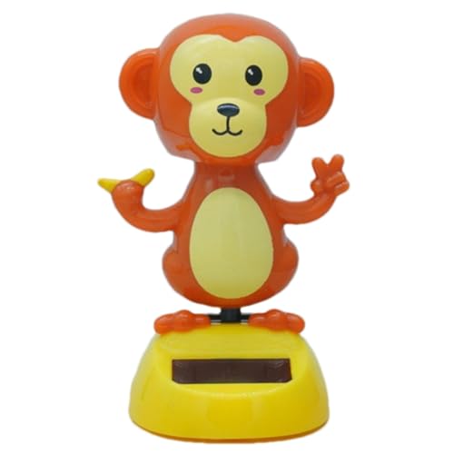 Solarbetriebene Tanzende Puppe, Solarbetriebene Schaukelspielzeuge,Cartoon Red Monkey Auto Doll | Auto-Innendekoration Für Autos, Häuser, von Ynnhik