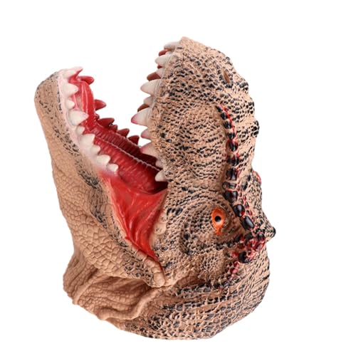 T Rex Handpuppe, Realistische Dino Handpuppe Dinosaurier Spielzeug, Flexible Gummi-Handpuppe, Dinosaurier-Spielzeug aus weichem Gummi für Kinder, Aktivitäten zum Geschichtenerzählen von Ynnhik