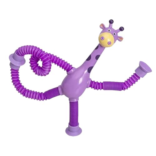 Teleskop-Saugnapf-Giraffe-Spielzeug - Saugnapf-Giraffe-Spielzeug, Einziehbares Giraffenspielzeug mit Saugnapf | Saugnapf Dekomprimieren Novel Sensory Toys Geschenke von Ynnhik