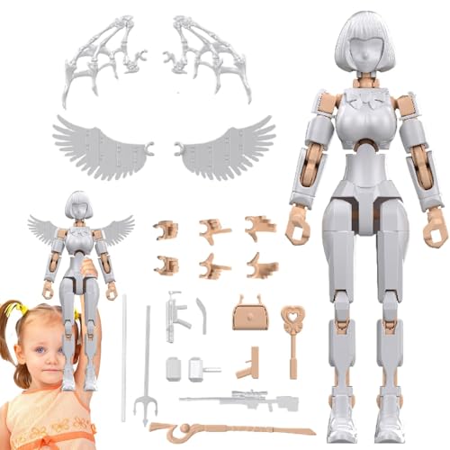 Ynnhik Actionfiguren-Set, Bausteine-Figur - Mehrgelenkiges bewegliches Actionfiguren-Set für Kinder | Actionfiguren-Spielzeug, Actionfiguren-Blockbausatz, geeignet für, Mädchen, Kinder und Erwachsene von Ynnhik