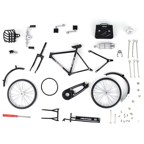 Ynnhik Fahrrad-Modellmaßstab-Kit - Mini-Fahrrad-Modellbausatz, Simulation Miniatur Fidget Fahrrad Spielzeug, Retro Fahrrad Modell Ornament Spiel Set Für Tabletop von Ynnhik