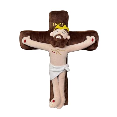 Ynnhik Gefüllter Jesus für Kinder - Gefüllte Jesus-Plüschpuppe, Puppen-Cartoon-Spielzeug Kissen | Niedliche und lustige Dekokissen-Dekoration für Wohnzimmer, Spielzimmer und Kinderzimmer von Ynnhik